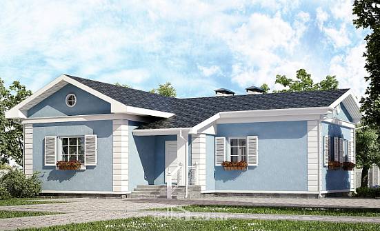 090-004-П Проект одноэтажного дома, красивый загородный дом из газосиликатных блоков Вологда | Проекты домов от House Expert