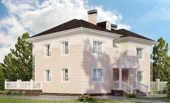 155-005-Л Проект двухэтажного дома, классический загородный дом из твинблока Череповец | Проекты домов от House Expert