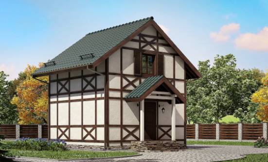 060-002-П Проект двухэтажного дома мансардный этаж, эконом дом из дерева Тотьма | Проекты домов от House Expert