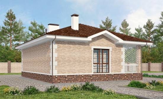 065-002-П Проект бани из кирпича Череповец | Проекты одноэтажных домов от House Expert