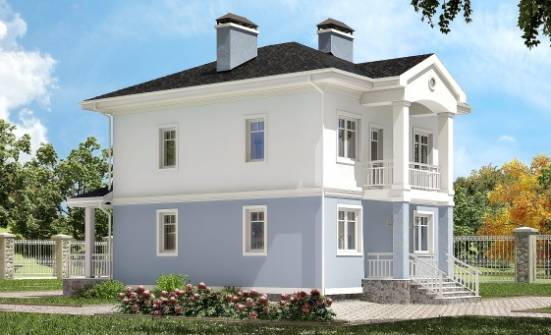 120-001-П Проект двухэтажного дома, бюджетный коттедж из поризованных блоков Череповец | Проекты домов от House Expert