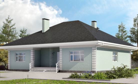 135-003-Л Проект одноэтажного дома, компактный коттедж из газосиликатных блоков Череповец | Проекты домов от House Expert