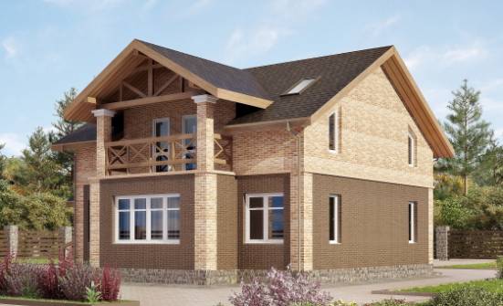 160-014-П Проект двухэтажного дома, недорогой домик из керамзитобетонных блоков Великий Устюг | Проекты домов от House Expert