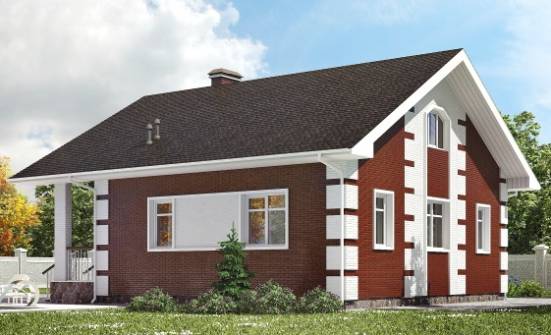115-001-П Проект двухэтажного дома с мансардой, классический дом из блока Устюжна | Проекты домов от House Expert