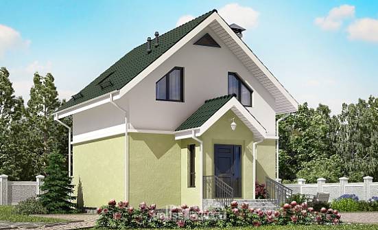 070-001-П Проект двухэтажного дома мансардой, компактный загородный дом из твинблока Тотьма | Проекты домов от House Expert