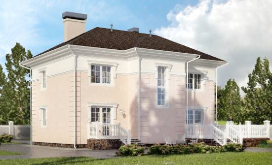 155-005-Л Проект двухэтажного дома, классический загородный дом из твинблока Череповец | Проекты домов от House Expert