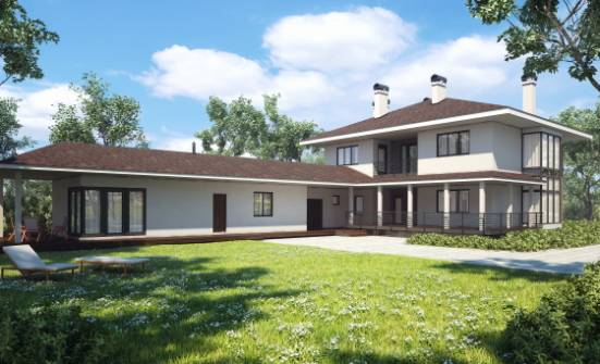 340-001-П Проект двухэтажного дома, гараж, классический загородный дом из кирпича Вытегра | Проекты домов от House Expert