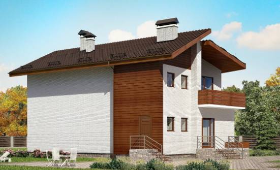 180-009-П Проект двухэтажного дома мансардный этаж, просторный домик из кирпича Тотьма | Проекты домов от House Expert