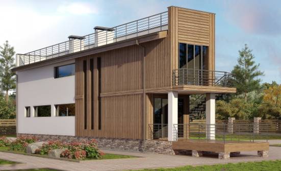 100-003-Л Проект двухэтажного дома, бюджетный домик из теплоблока Великий Устюг | Проекты домов от House Expert