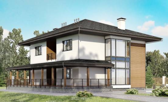 245-001-П Проект двухэтажного дома, современный коттедж из блока Устюжна | Проекты домов от House Expert