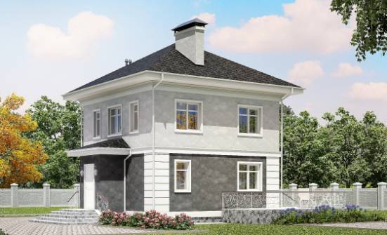090-003-П Проект двухэтажного дома, небольшой дом из газобетона Устюжна | Проекты домов от House Expert