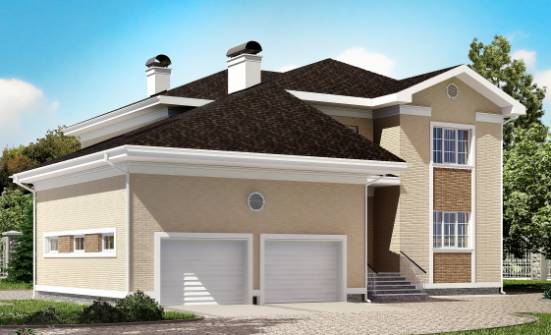 335-001-Л Проект двухэтажного дома и гаражом, современный домик из кирпича Вытегра | Проекты домов от House Expert