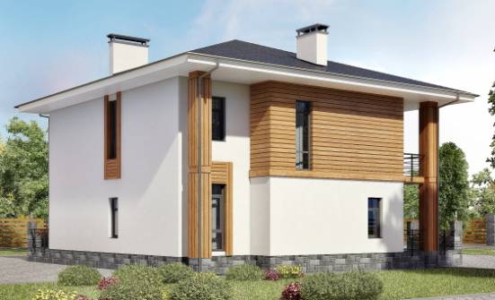 180-015-П Проект двухэтажного дома, экономичный загородный дом из теплоблока Тотьма | Проекты домов от House Expert