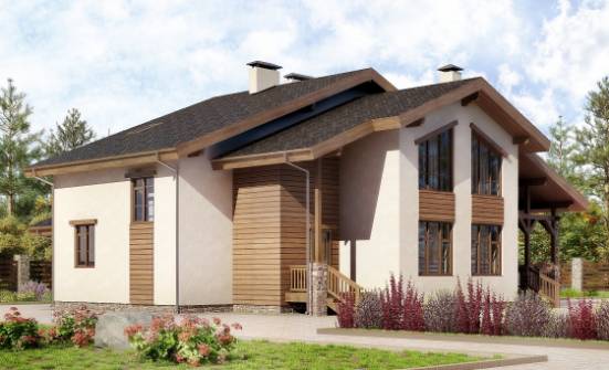 240-003-П Проект двухэтажного дома с мансардой, классический загородный дом из кирпича Вологда | Проекты домов от House Expert