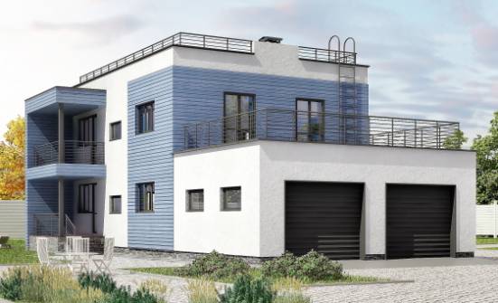 180-012-Л Проект двухэтажного дома и гаражом, просторный коттедж из кирпича Череповец | Проекты домов от House Expert