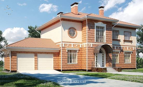 285-001-Л Проект двухэтажного дома, гараж, огромный коттедж из кирпича Тотьма | Проекты домов от House Expert