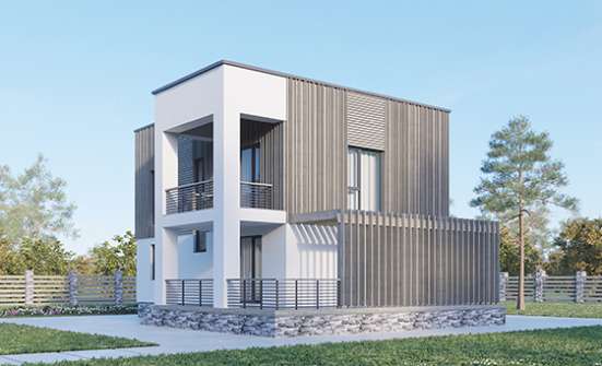 150-017-П Проект двухэтажного дома, бюджетный дом из теплоблока Устюжна | Проекты домов от House Expert