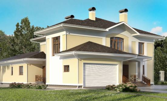 375-002-Л Проект двухэтажного дома и гаражом, красивый домик из кирпича Череповец | Проекты домов от House Expert