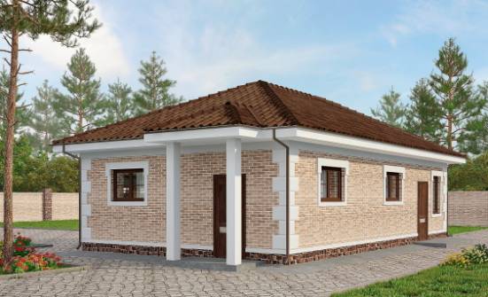 070-005-П Проект гаража из кирпича Череповец | Проекты одноэтажных домов от House Expert
