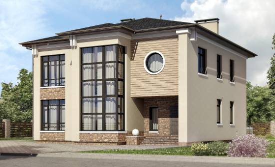 300-005-Л Проект двухэтажного дома, просторный загородный дом из кирпича Великий Устюг | Проекты домов от House Expert
