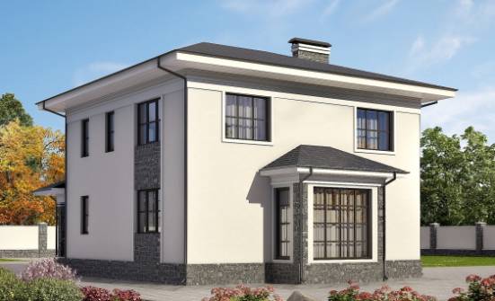155-011-П Проект двухэтажного дома, уютный домик из бризолита Вытегра | Проекты домов от House Expert
