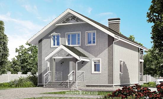 150-007-П Проект двухэтажного дома мансардный этаж, небольшой дом из газобетона Тотьма | Проекты домов от House Expert