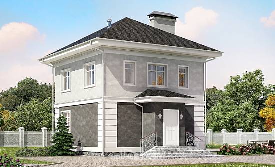 090-003-П Проект двухэтажного дома, небольшой дом из газобетона Устюжна | Проекты домов от House Expert