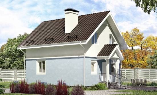 095-002-П Проект двухэтажного дома с мансардным этажом, уютный загородный дом из твинблока Тотьма | Проекты домов от House Expert