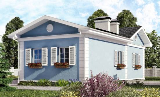 090-004-П Проект одноэтажного дома, красивый загородный дом из газосиликатных блоков Вологда | Проекты домов от House Expert