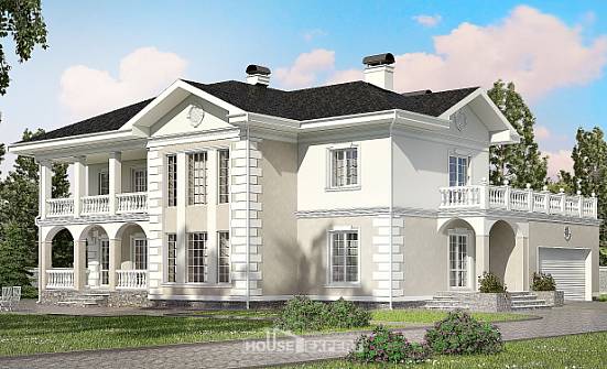 340-002-П Проект двухэтажного дома, гараж, огромный дом из кирпича Вологда | Проекты домов от House Expert
