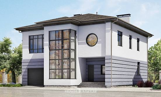 300-006-Л Проект двухэтажного дома и гаражом, современный загородный дом из кирпича Вытегра | Проекты домов от House Expert