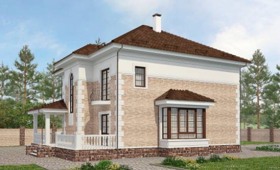 220-008-П Проект двухэтажного дома, просторный загородный дом из кирпича Тотьма | Проекты домов от House Expert