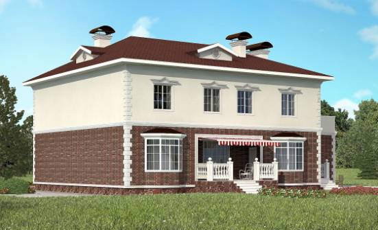 380-001-Л Проект двухэтажного дома, гараж, просторный дом из кирпича Устюжна | Проекты домов от House Expert