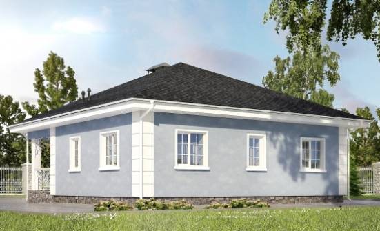 100-001-П Проект одноэтажного дома, простой домик из газосиликатных блоков Череповец | Проекты домов от House Expert