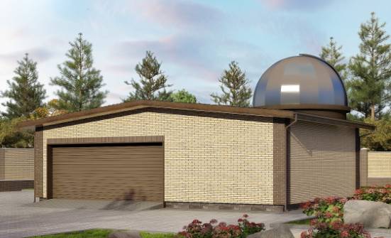 075-001-Л Проект гаража из кирпича Устюжна | Проекты домов от House Expert