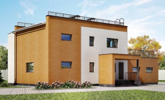 180-012-П Проект двухэтажного дома и гаражом, средний домик из кирпича Бабаево | Проекты домов от House Expert