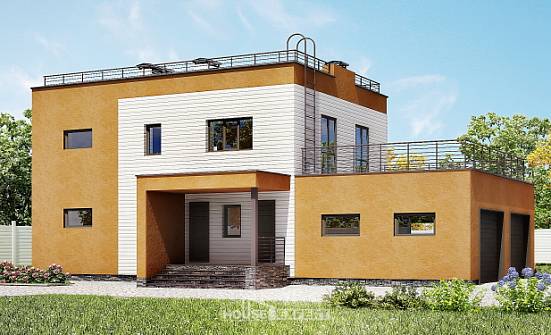 180-012-П Проект двухэтажного дома и гаражом, средний домик из кирпича Бабаево | Проекты домов от House Expert