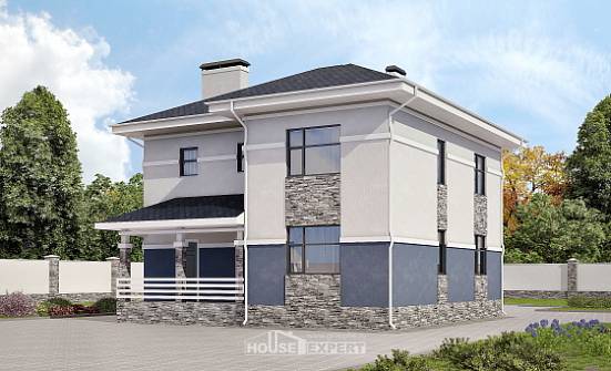 150-014-Л Проект двухэтажного дома, экономичный загородный дом из бризолита Вытегра | Проекты домов от House Expert