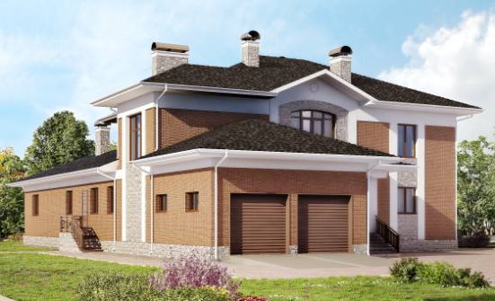 520-002-Л Проект трехэтажного дома, гараж, современный дом из пеноблока Тотьма | Проекты домов от House Expert