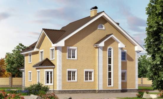 320-003-Л Проект двухэтажного дома, красивый домик из газосиликатных блоков Вологда | Проекты домов от House Expert