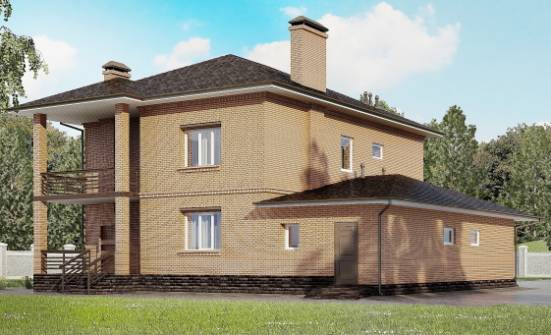 245-003-Л Проект двухэтажного дома и гаражом, просторный домик из кирпича Вытегра | Проекты домов от House Expert