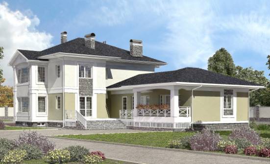 620-001-Л Проект трехэтажного дома и гаражом, красивый домик из поризованных блоков Бабаево | Проекты домов от House Expert