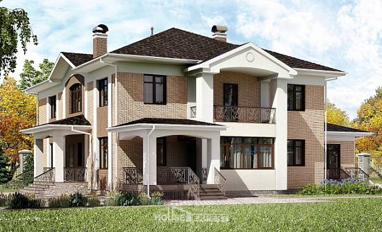 520-001-П Проект трехэтажного дома, просторный домик из теплоблока Великий Устюг | Проекты домов от House Expert