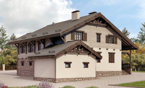255-002-П Проект двухэтажного дома мансардой, гараж, уютный дом из поризованных блоков Бабаево | Проекты домов от House Expert