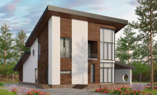 230-001-П Проект двухэтажного дома с мансардой, уютный загородный дом из кирпича Бабаево | Проекты домов от House Expert