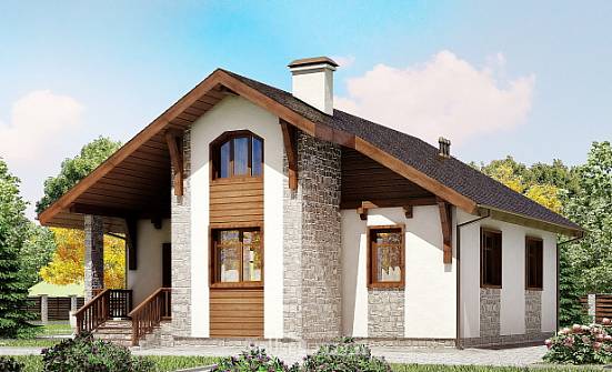 080-002-Л Проект одноэтажного дома, маленький загородный дом из газосиликатных блоков Тотьма | Проекты домов от House Expert