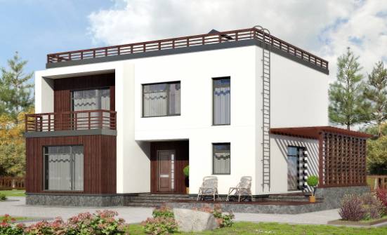 215-002-П Проект двухэтажного дома, красивый загородный дом из блока Вологда | Проекты домов от House Expert