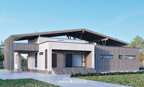 170-011-Л Проект одноэтажного дома, скромный дом из кирпича Вытегра | Проекты домов от House Expert