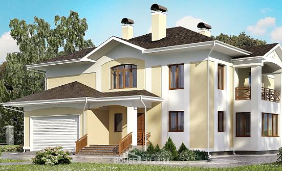 375-002-Л Проект двухэтажного дома и гаражом, красивый домик из кирпича Череповец | Проекты домов от House Expert