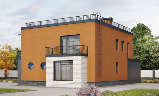 260-002-Л Проект двухэтажного дома и гаражом, просторный домик из арболита Вытегра | Проекты домов от House Expert